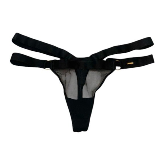 New! Bluebella Black Strappy Thong Panty Size Large 2097 - Picture 1 of 8